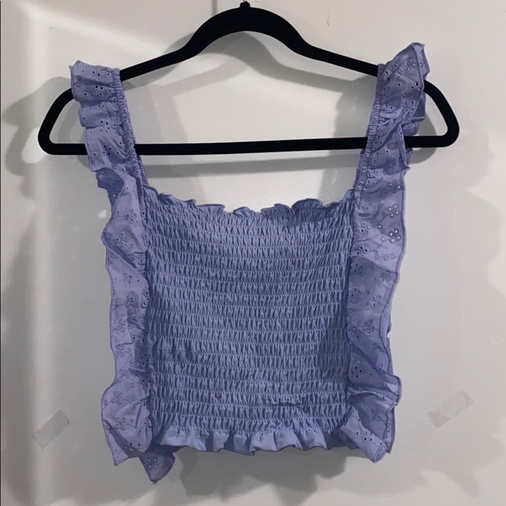 Forever 21 Ruffle Trim Crop Top